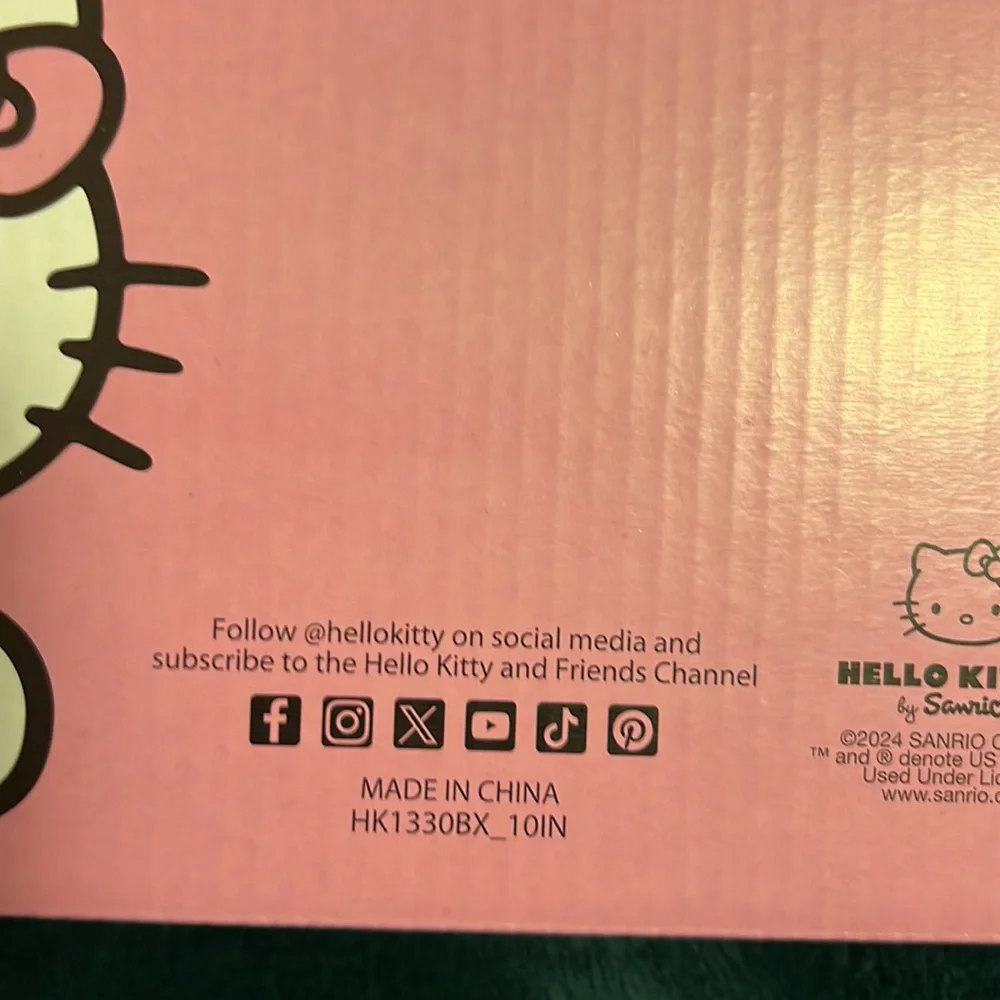 Hello Kitty 10” wall clock, New in original packaging